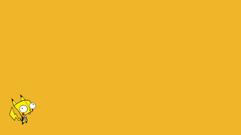 yellow background with cartoon character