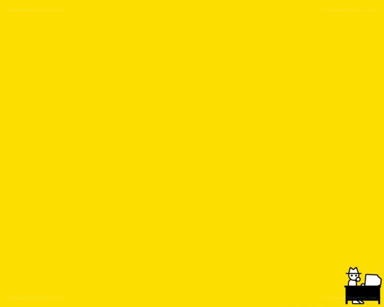 yellow background with cartoon figure