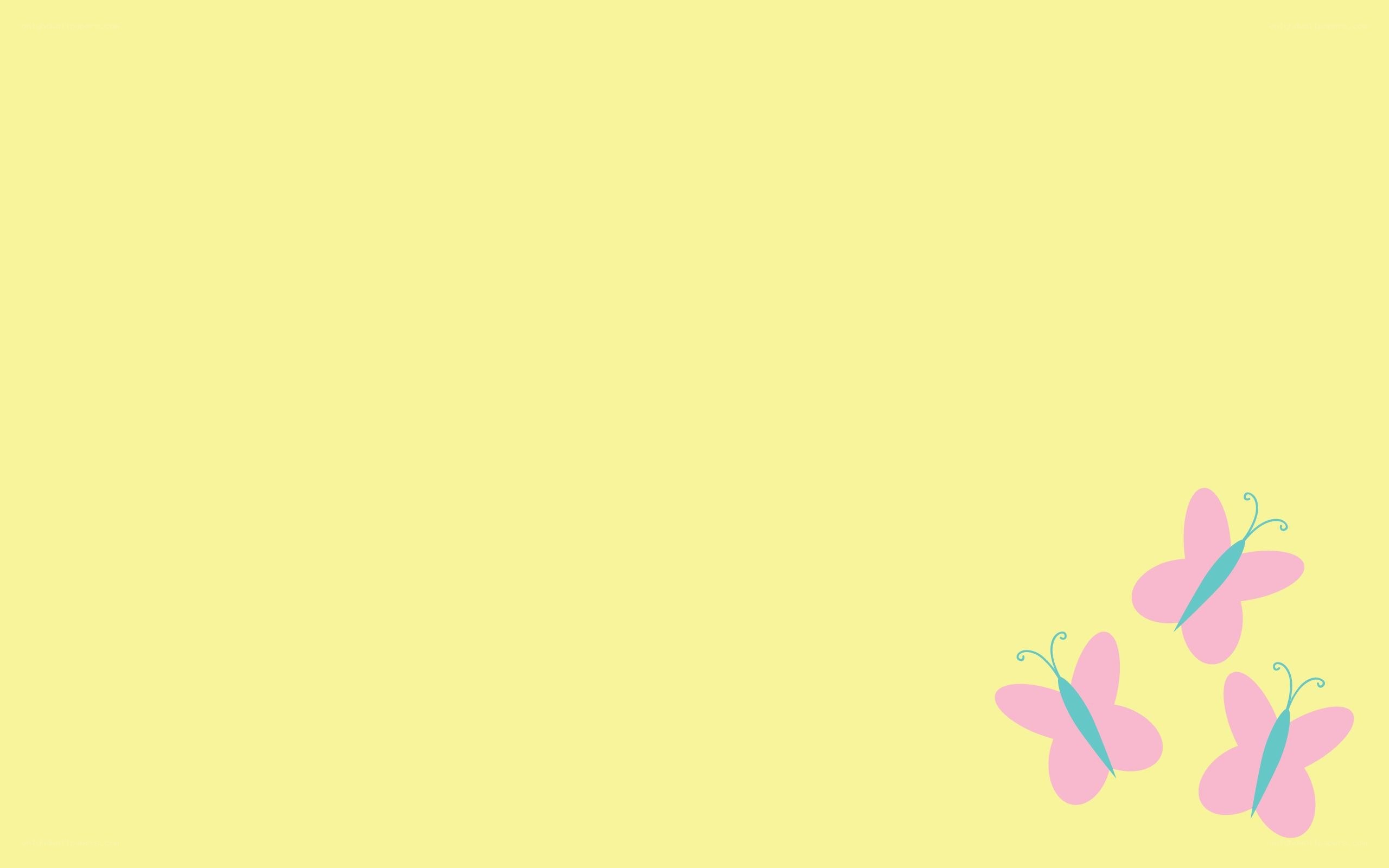 yellow background with pink butterflies