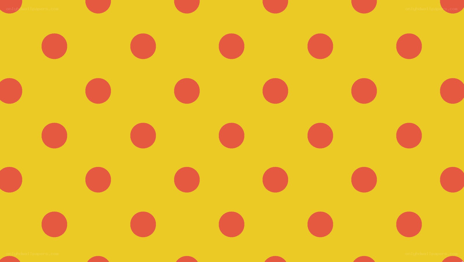 yellow background with red polka dots