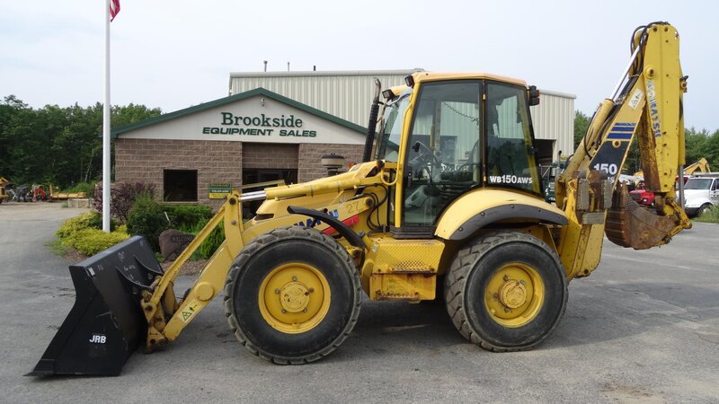 Yellow Backhoe Loader — Neutral