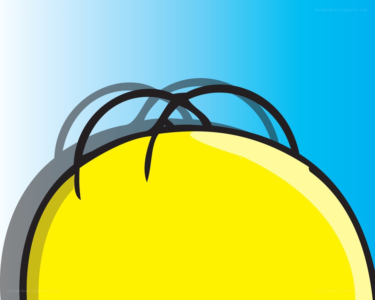 yellow balloon with black outline
