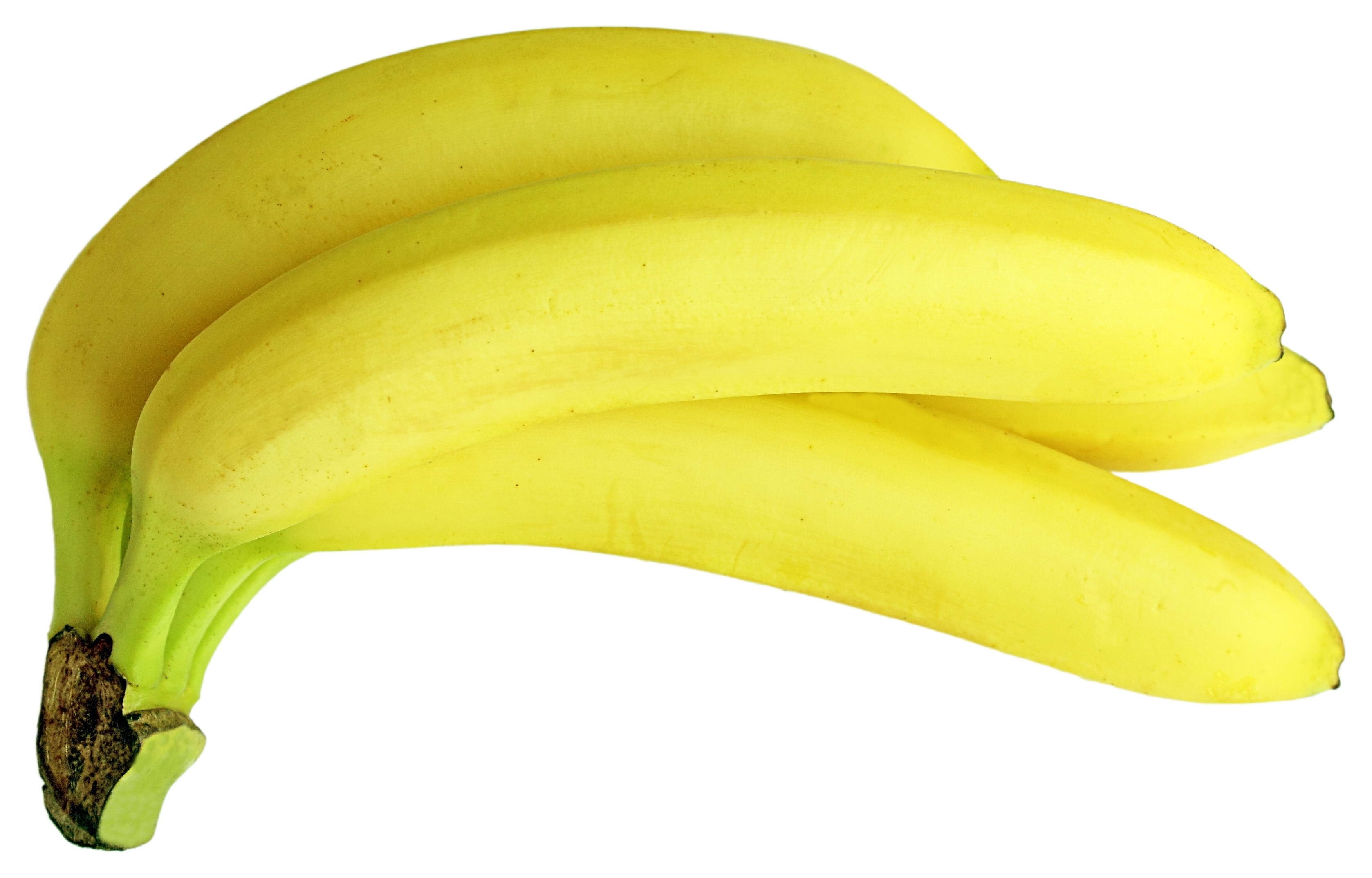 yellow bananas on white background