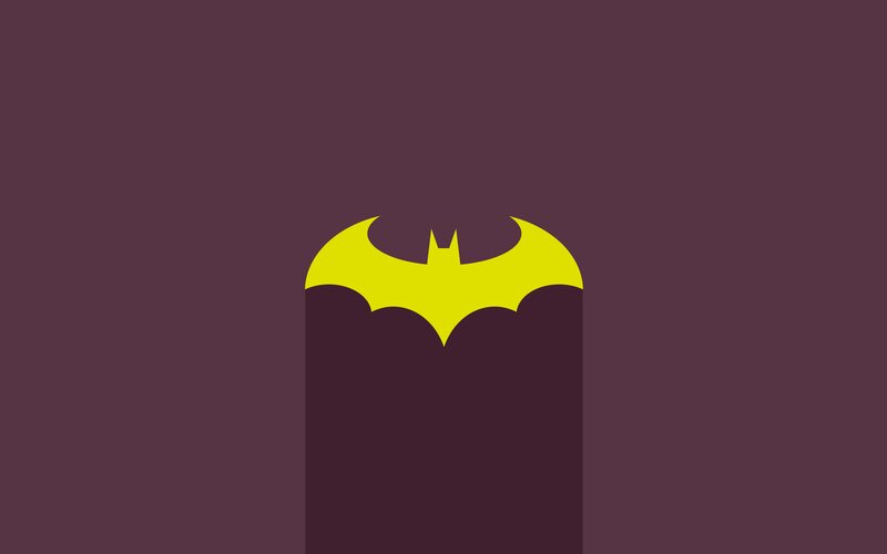 Yellow Bat Symbol — Purple