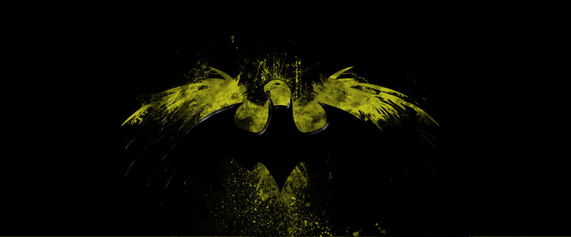 yellow bat symbol splatter