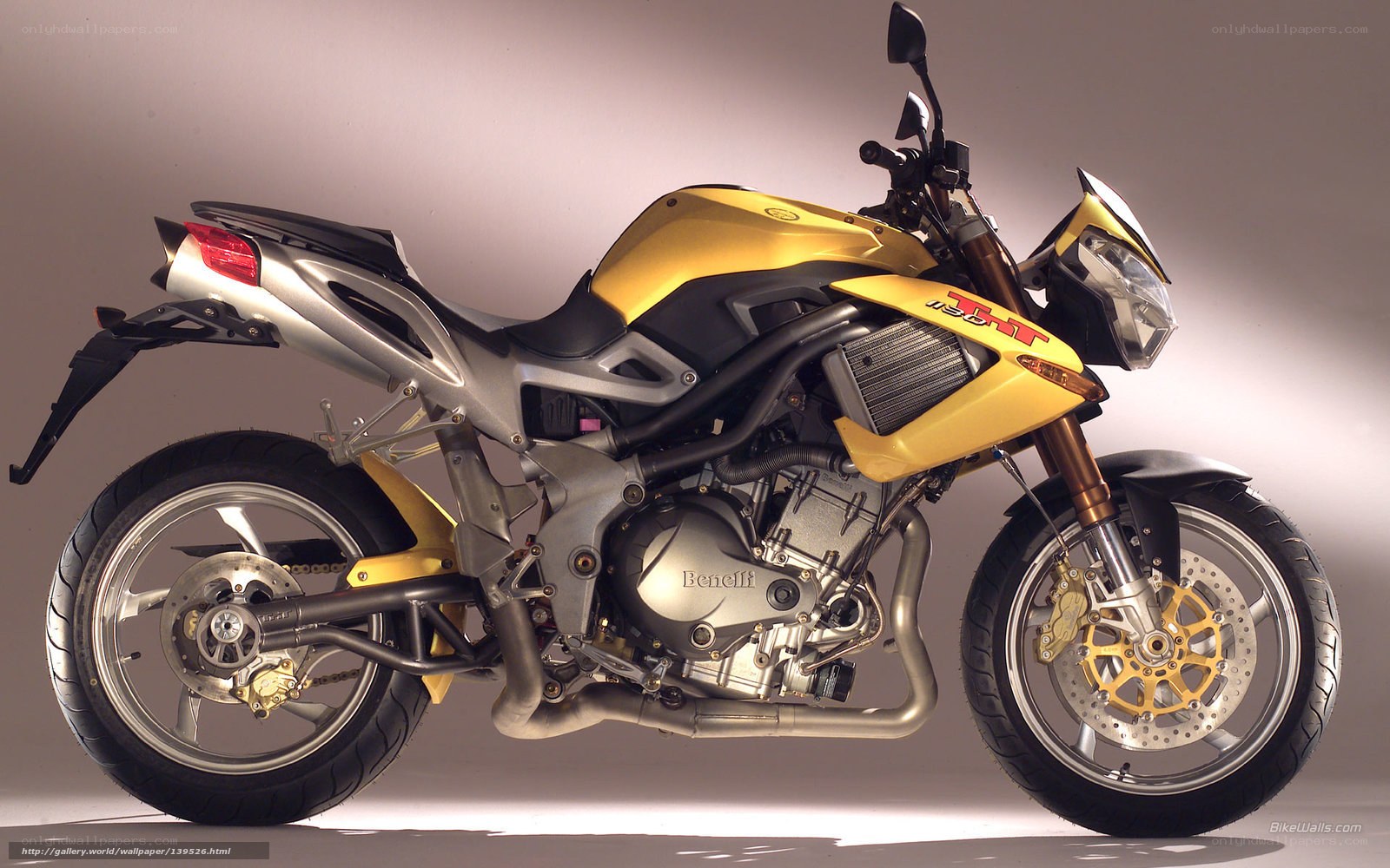 yellow benelli motorcycle
