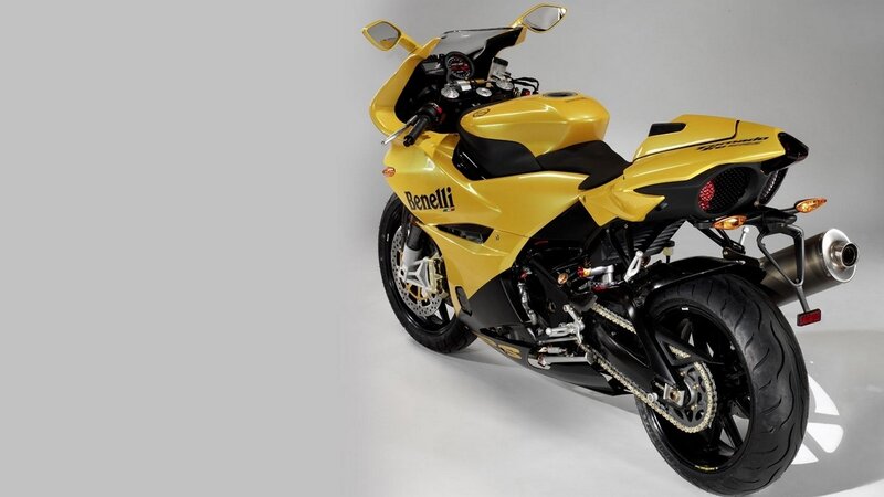 yellow benelli sportbike