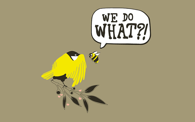 Yellow Bird and Bee