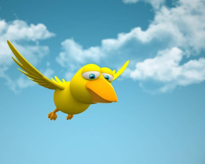 Yellow Bird Flying — Calm