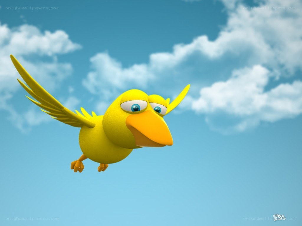 yellow bird flying in sky