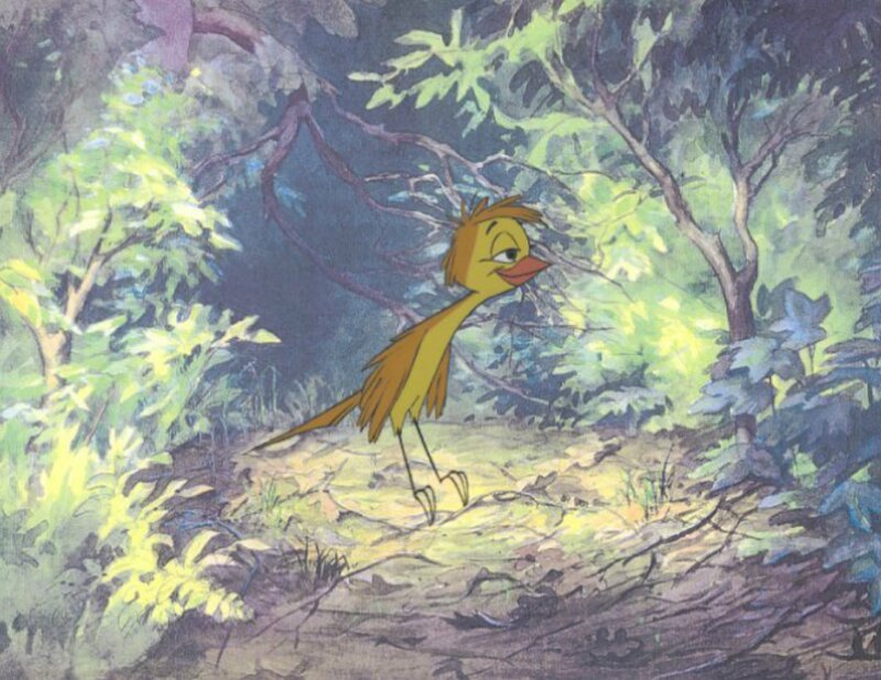 Yellow Bird in Forest