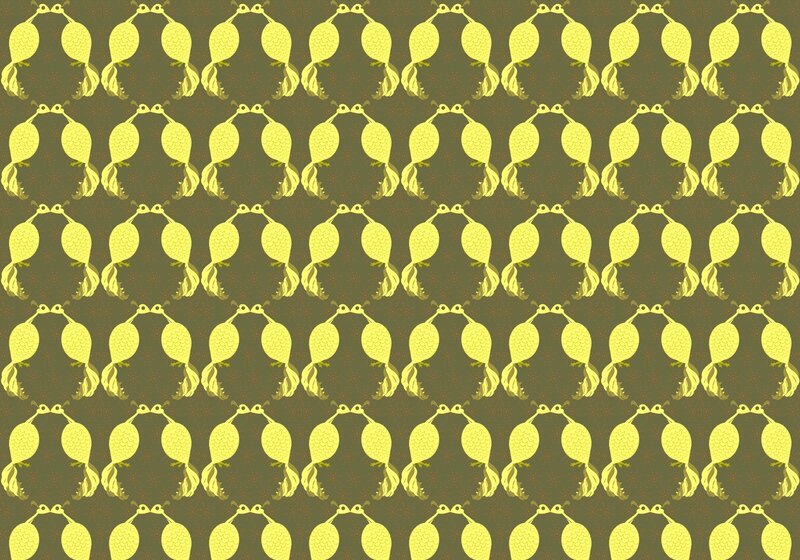 yellow bird pattern