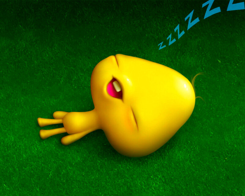 Yellow Bird Sleeping