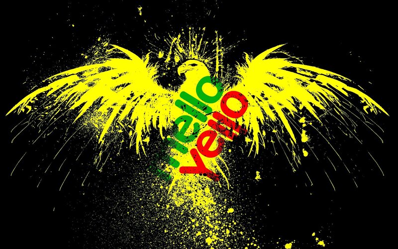 yellow bird splatter art