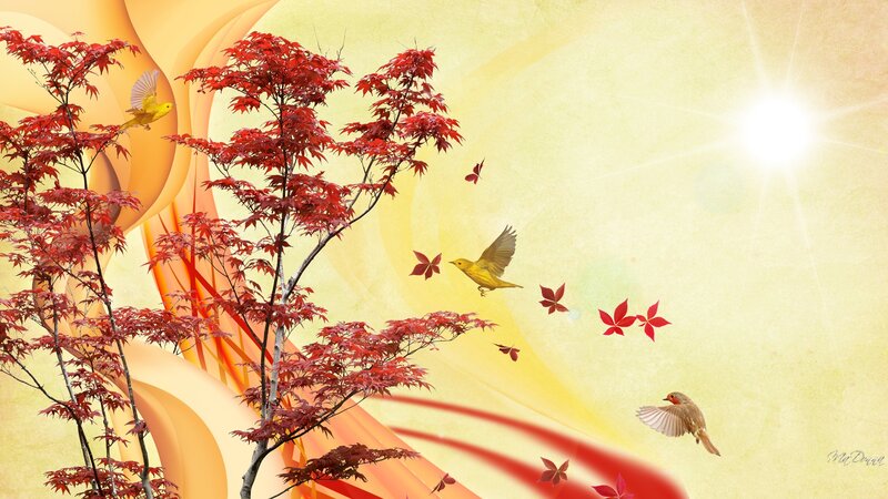 Yellow Birds Flying
