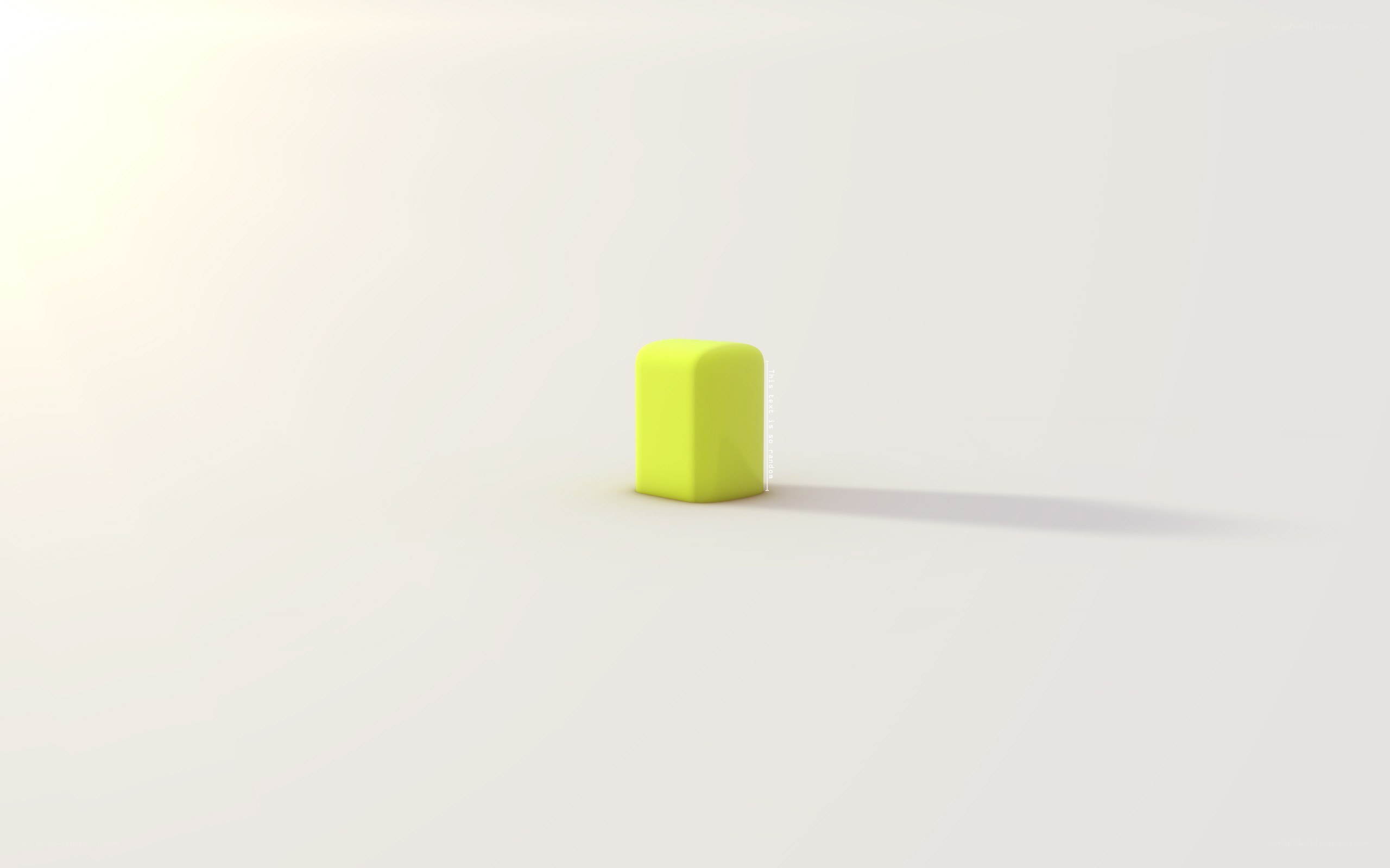 yellow block on white surface
