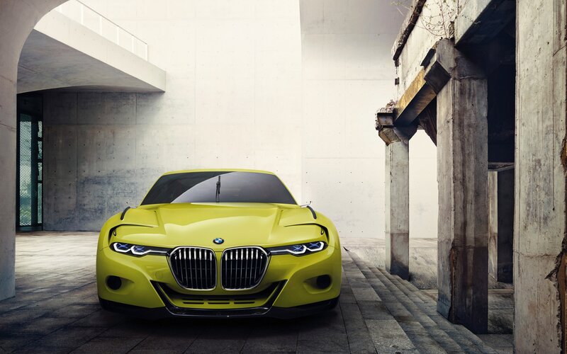 Yellow Bmw Concept Car — Dramatic