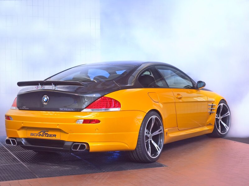 Yellow BMW coupe with AC Schnitzer tuning