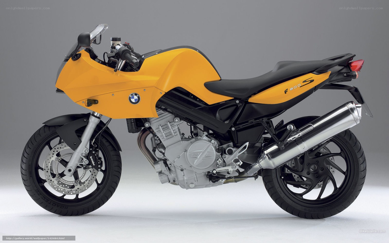 yellow bmw f800s motorcycle