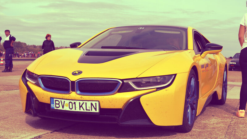 Yellow BMW I8 Sports Car