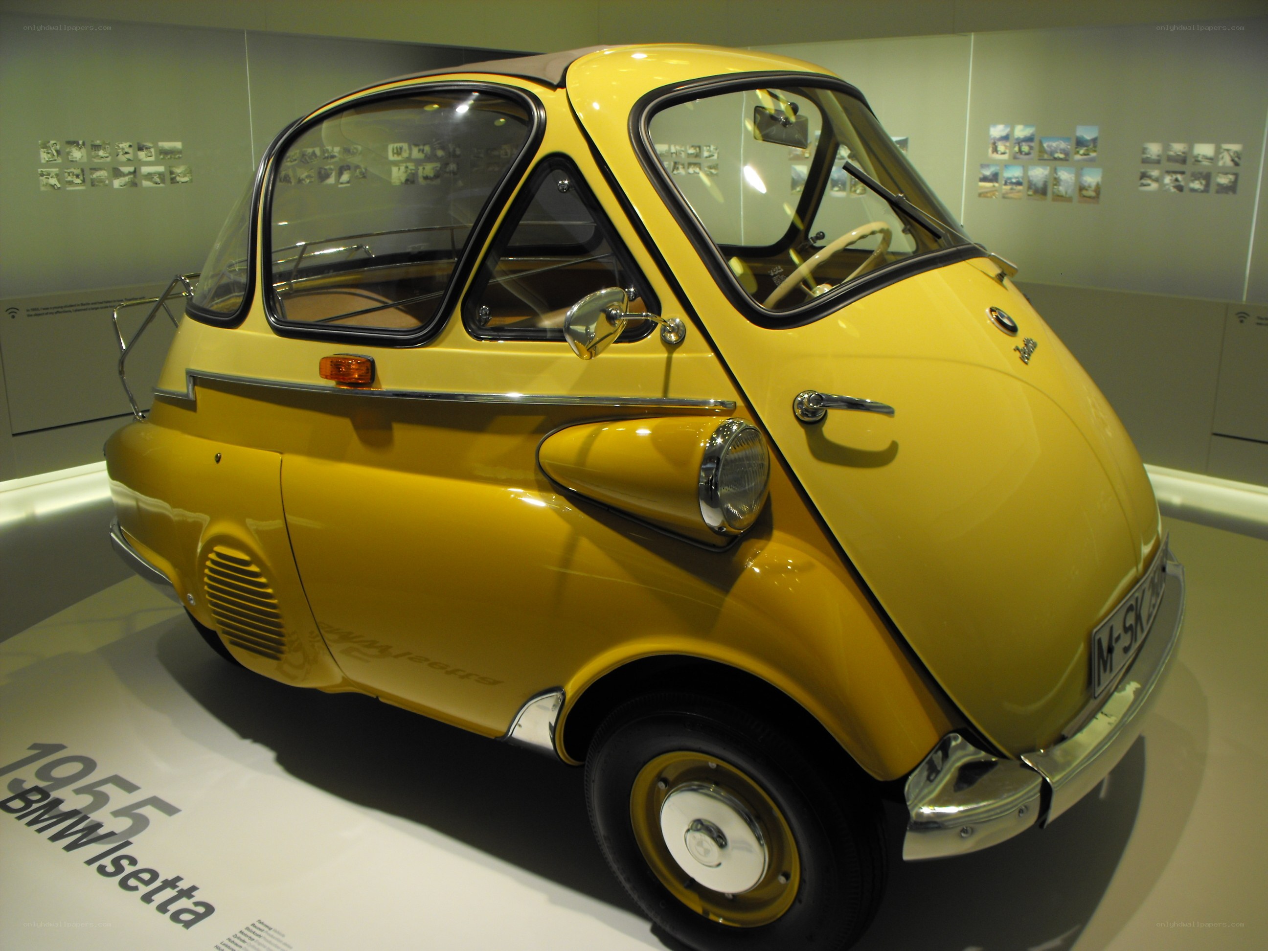 Yellow BMW Isetta from 1955