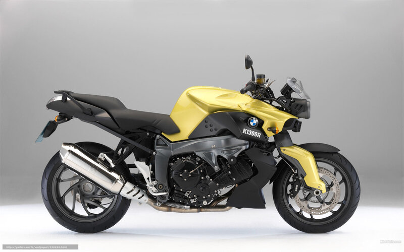 Yellow BMW K1300R Motorcycle — Neutral