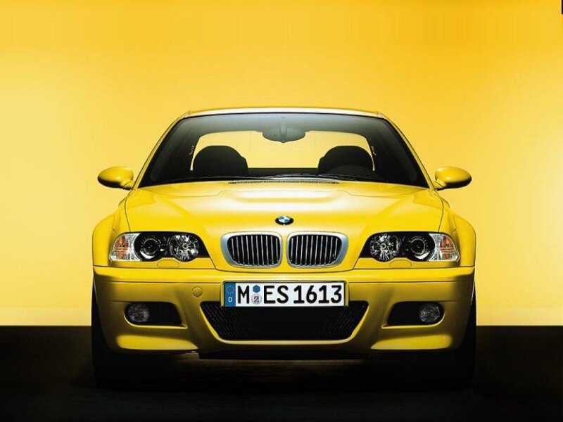 yellow bmw m3 car