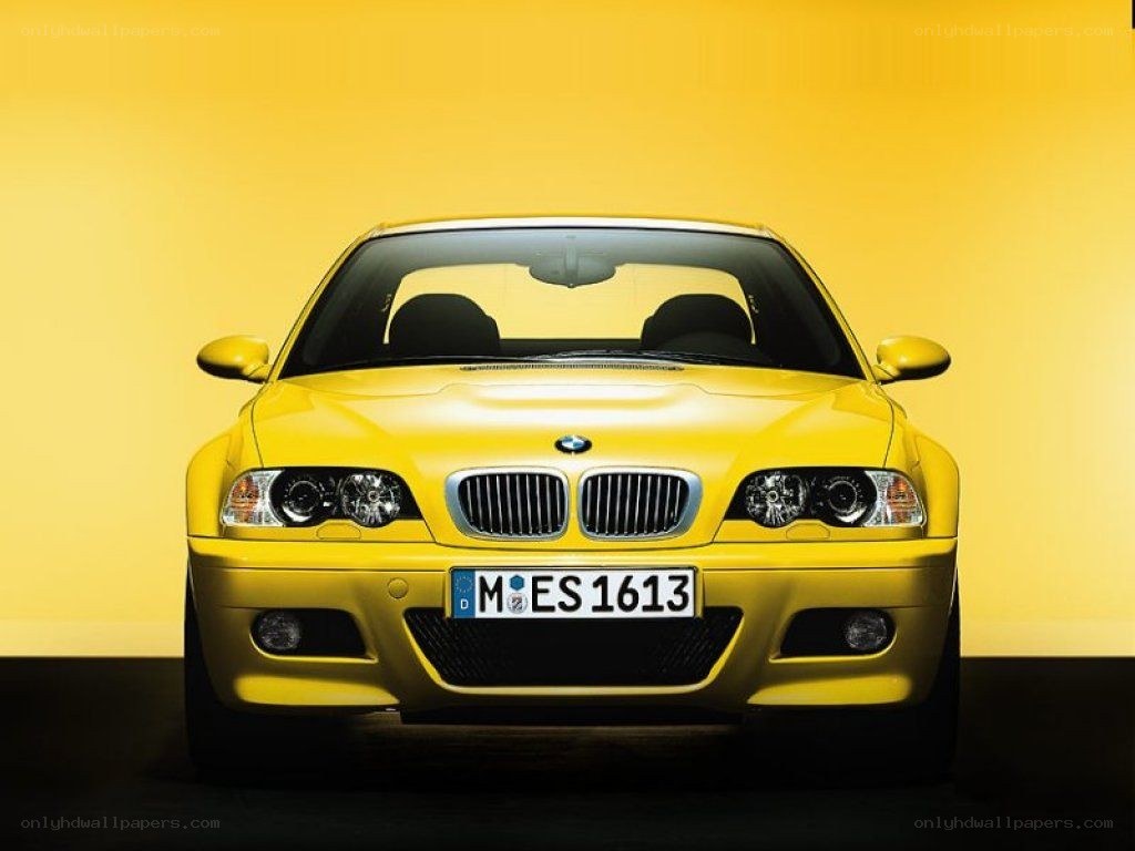 yellow bmw m3 car