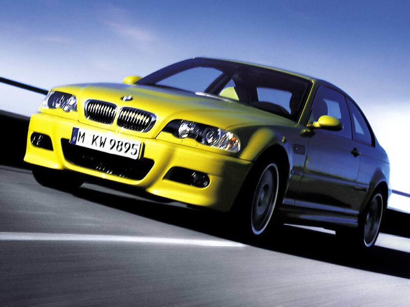 Yellow BMW M3 Car — Dynamic, Afternoon