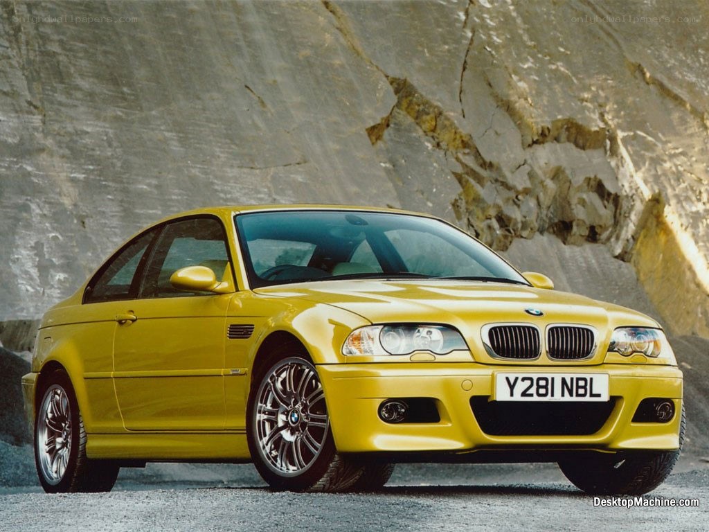 yellow bmw m3 coupe