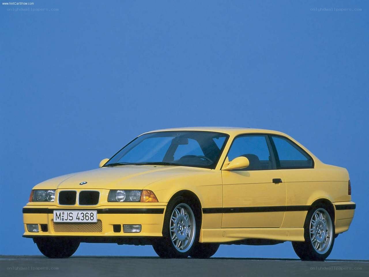 yellow bmw m3 coupe