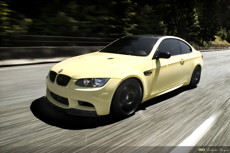 Yellow BMW M3 Coupe — Dynamic, Afternoon, Photograph