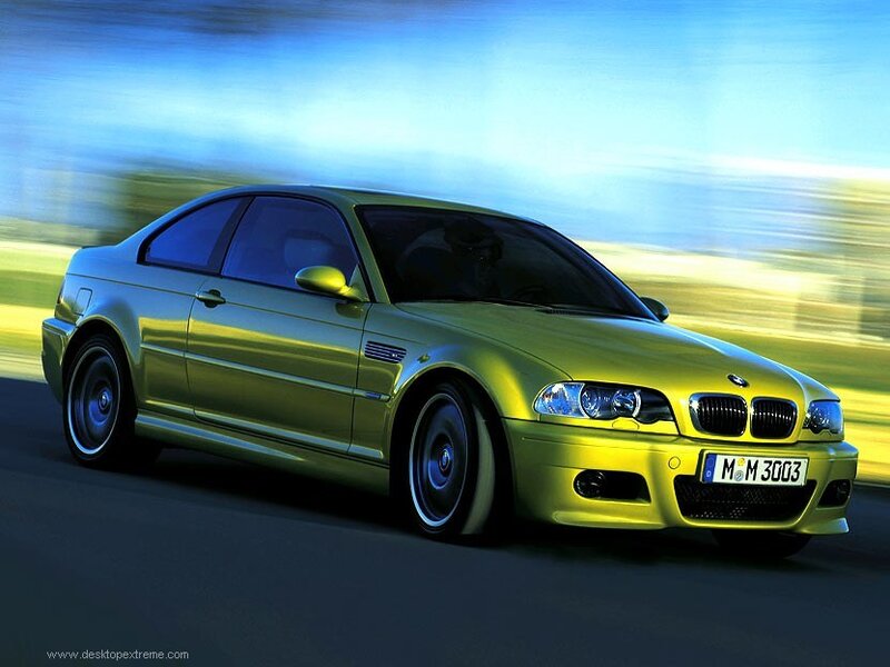 Yellow BMW M3 Coupe — Dynamic, Photograph