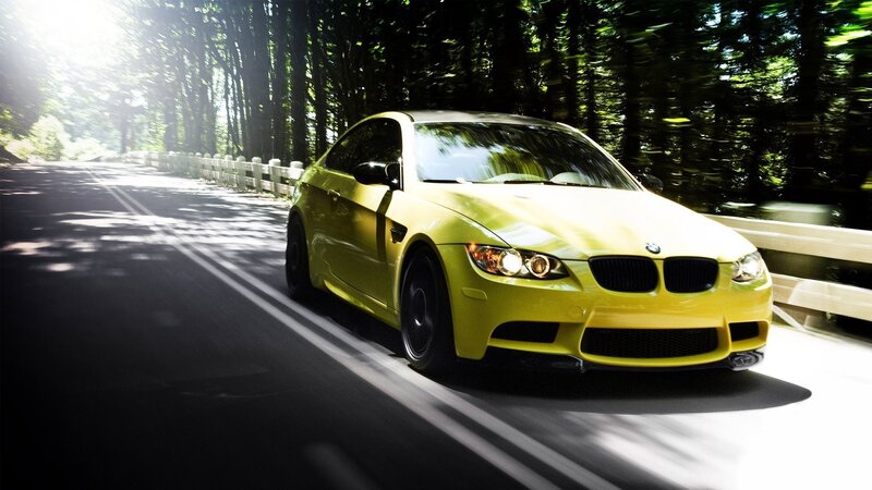 Yellow BMW M3 Coupe — Dynamic