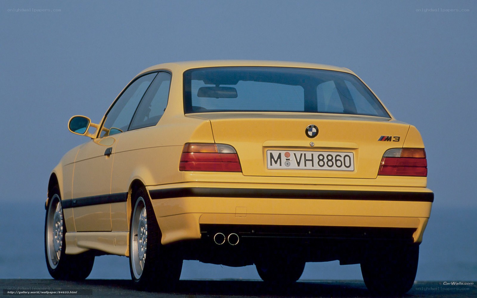 yellow bmw m3 coupe