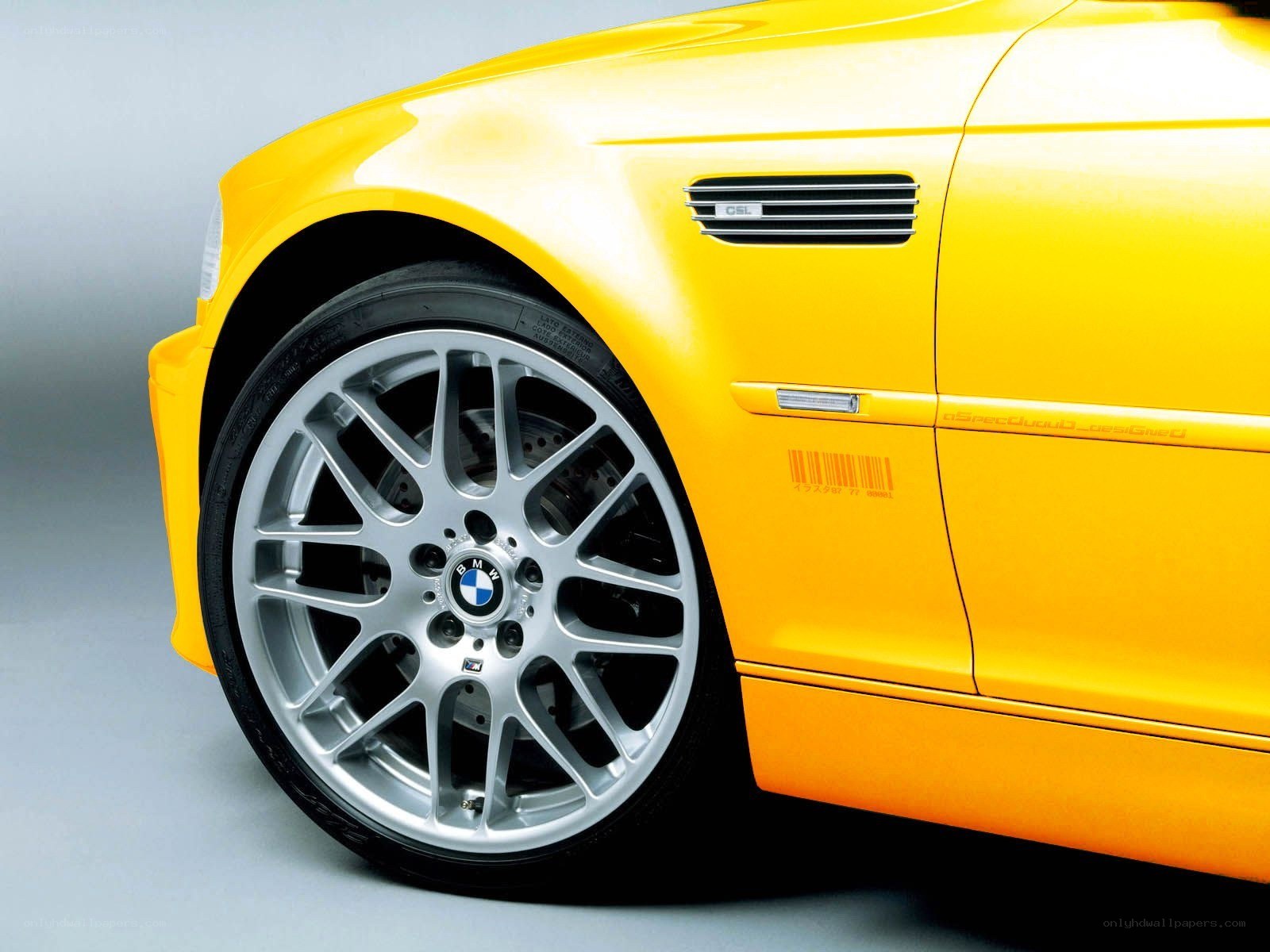 Yellow BMW M3 GTR
