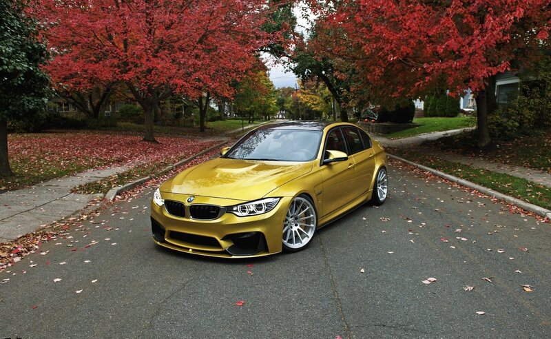 Yellow BMW M3 Sedan — Gold