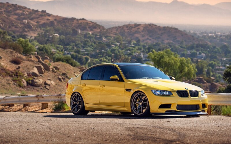 Yellow BMW M3 Sedan — Serene