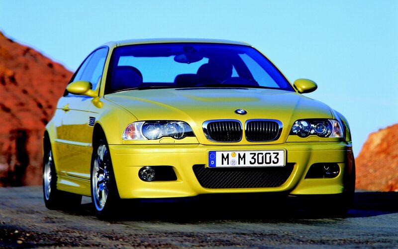 Yellow BMW M3 sports car