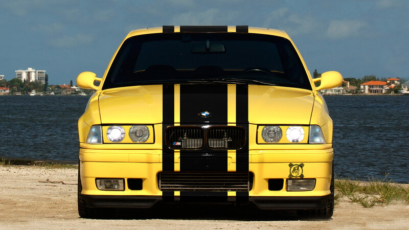 Yellow BMW M3