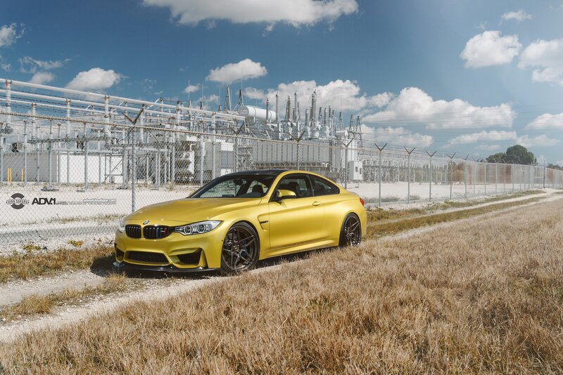 Yellow BMW M4 Coupe — Dramatic, Afternoon, Photograph, Car