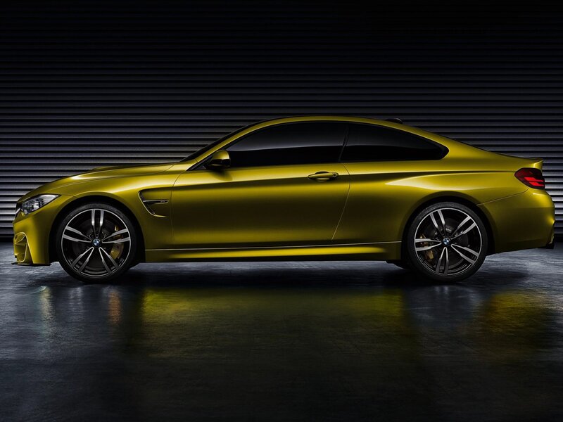 Yellow BMW M4 Coupe — Dramatic, Photograph, Car