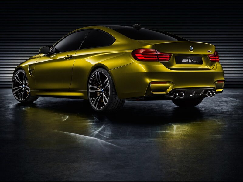 Yellow BMW M4 Coupe — Dramatic, Photograph