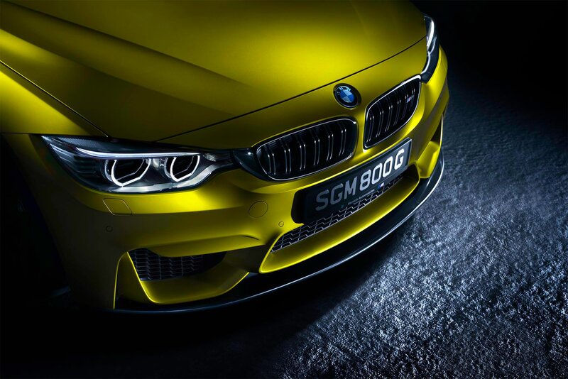Yellow BMW M4 Front