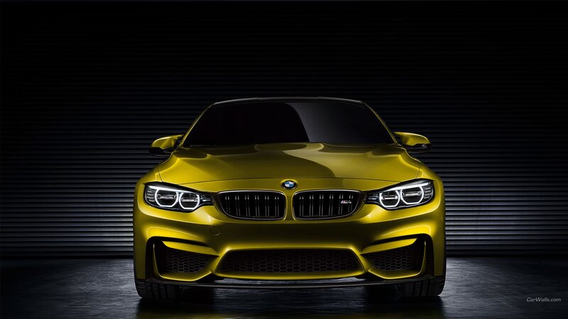 yellow bmw m4 front view
