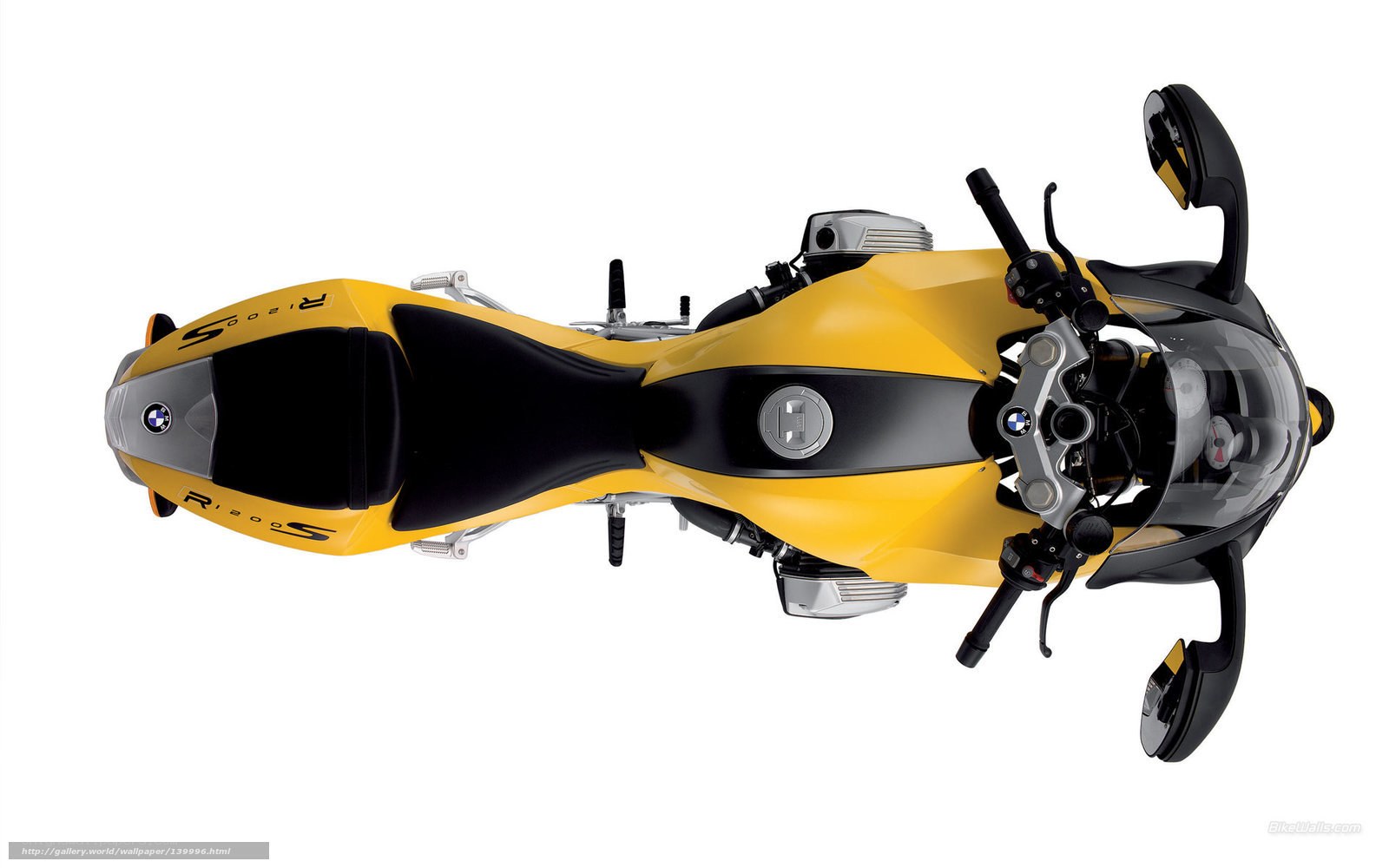 yellow bmw r1200s motorcycle