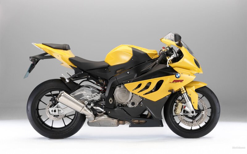 yellow BMW S1000RR motorcycle