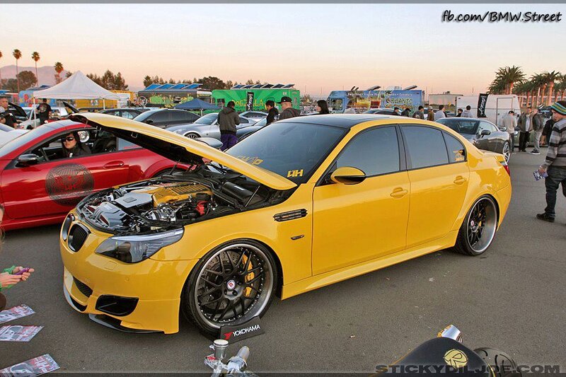 Yellow BMW Sedan