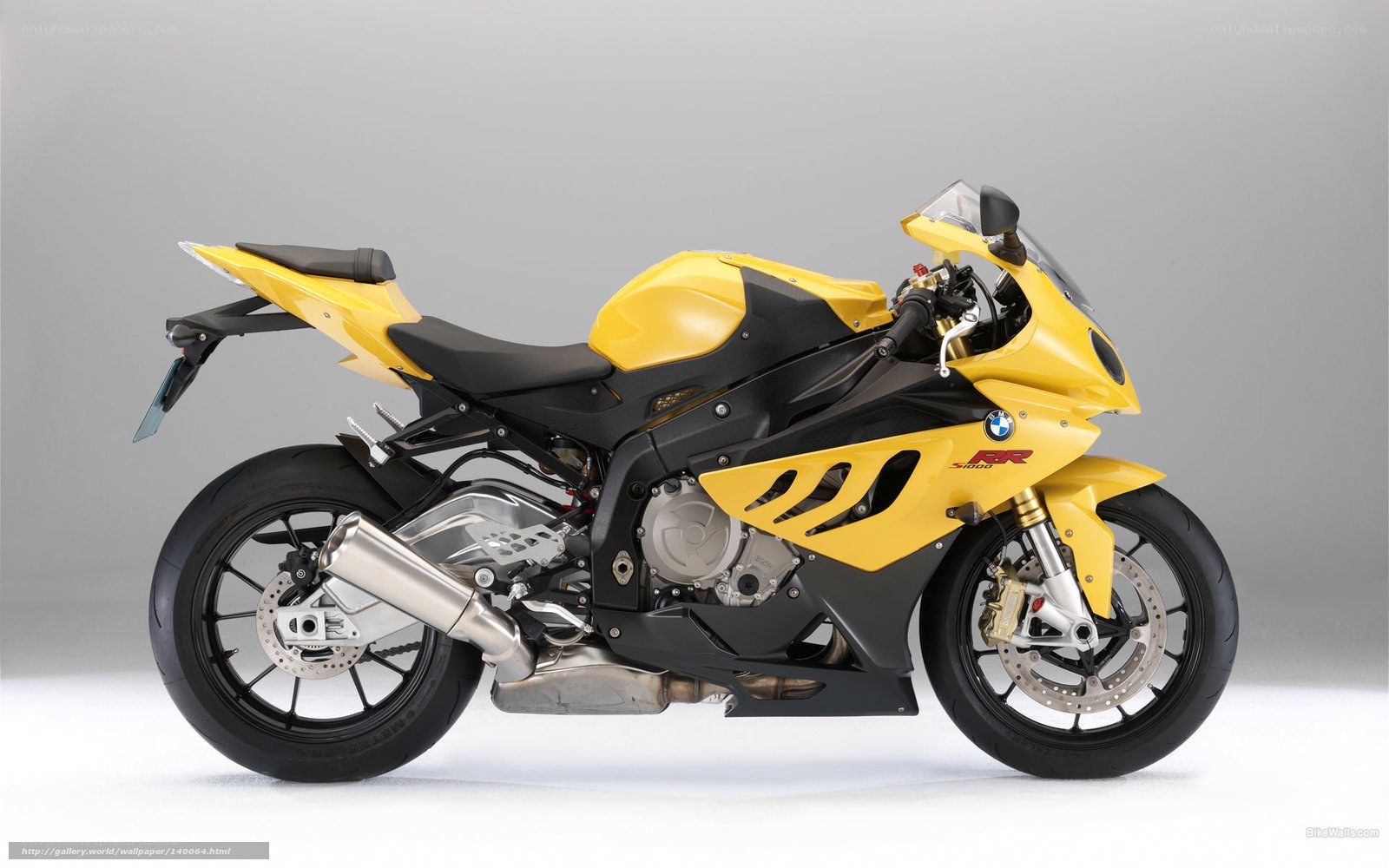 yellow bmw sport motorcycle