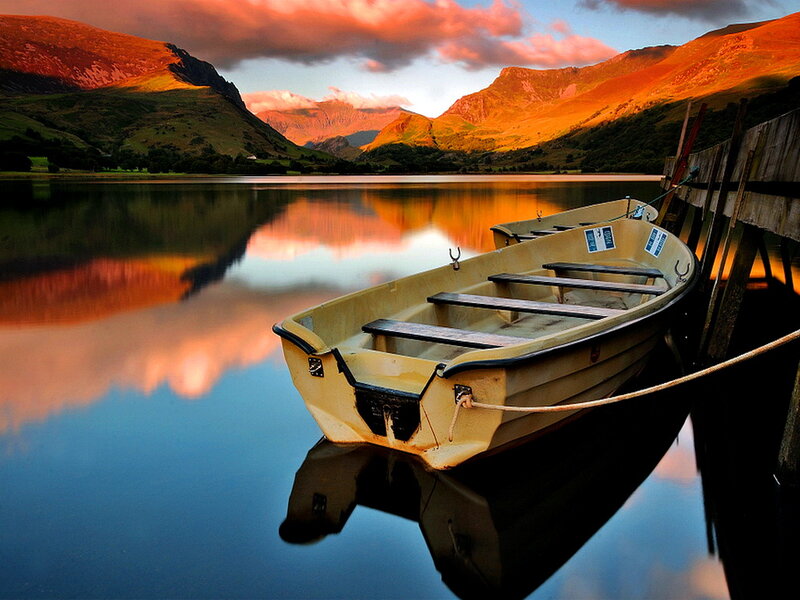 Yellow Boat at Lake